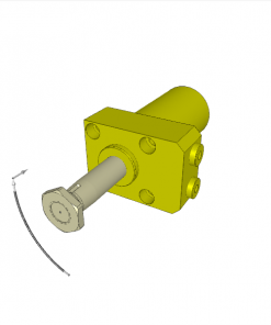 SWING CLAMP, D.A., 90? CCW, TYPE C, TOP FLANGE, CL. STROKE 12, SW. STROKE 11 mm, 350 bar