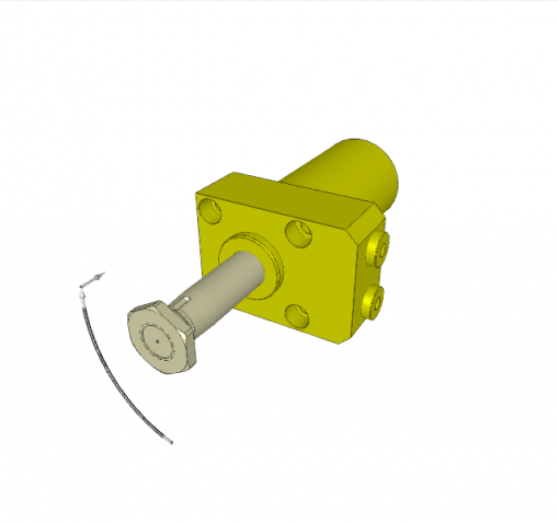 SWING CLAMP, D.A., 90? CCW, TYPE C, TOP FLANGE, CL. STROKE 12, SW. STROKE 11 mm, 350 bar