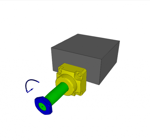 SWING CLAMP, D.A., 90? CW, STROKE 23 mm, D23/D16 mm, 350 bar