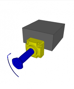 SWING CLAMP, D.A., 90ﾰ CW, MW, STROKE 23 mm, D23/D16 mm, 350 bar