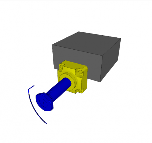 SWING CLAMP, D.A., 90ﾰ CW, MW, STROKE 23 mm, D23/D16 mm, 350 bar