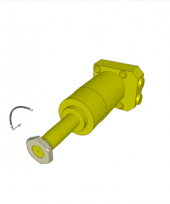 SWING CLAMP, D.A., 90? CW, TYPE L, BOTTOM FLANGE, CL. STROKE 12, SW. STROKE 11 mm, 350 bar