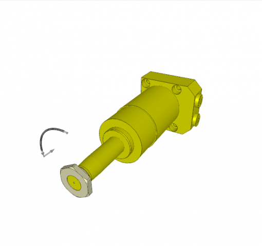 SWING CLAMP, D.A., 90? CW, TYPE L, BOTTOM FLANGE, CL. STROKE 12, SW. STROKE 11 mm, 350 bar
