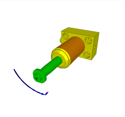 COMPACT SWING CLAMP, S.A., 90? CCW, TOP FLANGE W/ O-RING, CL. STROKE 6, SW. STROKE 10 mm, 350 bar