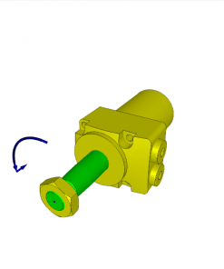 SWING CLAMP, D.A., 90� CW, MW, TOP FLANGE, TYPE Q - W/ SWITCH ROD, Max. PULL FORCE 4.46 kN, � 36/22 mm, TOTAL STROKE 21 mm, 70 bar
