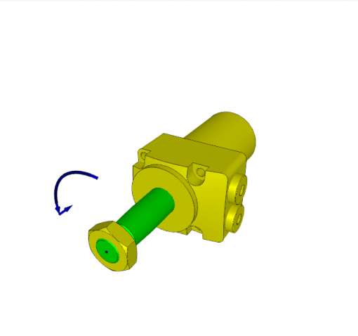 SWING CLAMP, D.A., 90� CW, MW, TOP FLANGE, TYPE Q - W/ SWITCH ROD, Max. PULL FORCE 4.46 kN, � 36/22 mm, TOTAL STROKE 21 mm, 70 bar