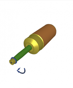PNEUMATIC-SWING CLAMP, D.A., 90? CCW, 20/8 x 14.5 mm STROKE, MAGNETIC PISTON, 7 bar