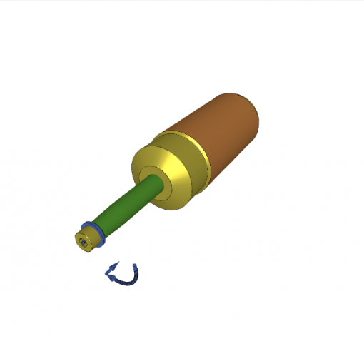 PNEUMATIC-SWING CLAMP, D.A., 90? CCW, 20/8 x 14.5 mm STROKE, MAGNETIC PISTON, 7 bar
