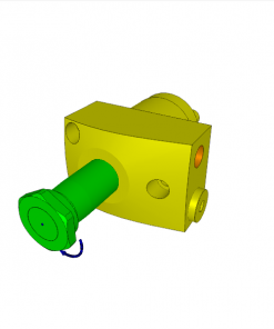 SWING CLAMP, S.A., 90? CW, CL. STROKE 11, SW. STROKE 7 mm, BOTTOM FLANGE, W/ OVERLOAD PROTECT., 500 bar