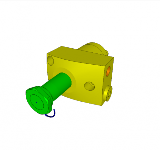 SWING CLAMP, S.A., 90? CW, CL. STROKE 11, SW. STROKE 7 mm, BOTTOM FLANGE, W/ OVERLOAD PROTECT., 500 bar