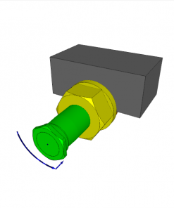 SWING CLAMP, S.A., 90? CCW, CL. STROKE 14, SW. STROKE 8 mm, TOP FLANGE, W/ OVERLOAD PROTECT., 500 bar