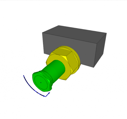 SWING CLAMP, S.A., 90? CCW, CL. STROKE 14, SW. STROKE 8 mm, TOP FLANGE, W/ OVERLOAD PROTECT., 500 bar