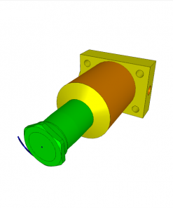 SWING CLAMP, S.A., 45? CCW, CL. STROKE 14, SW. STROKE 8 mm, TOP FLANGE, W/ OVERLOAD PROTECT., 500 bar