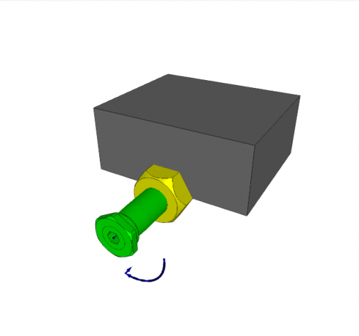 THREADED-BODY SWING CLAMP, D.A., 60? CW, W/ OVERLOAD PROTECT., CL. STROKE 7, SW. STROKE 7 mm, 500 bar