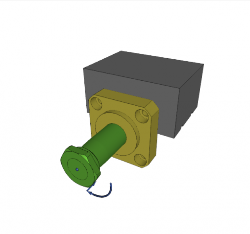 SWING CLAMP, D.A., 90? CW, CL. STROKE 11, SW. STROKE 7 mm, TOP FLANGE, W/ OVERLOAD PROTECT., 500 bar