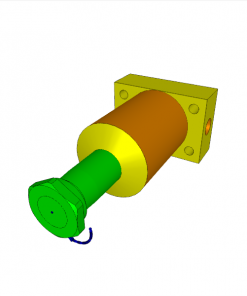 SWING CLAMP, D.A., 90? CW, CL. STROKE 7, SW. STROKE 7 mm, BLOCK TYPE, W/ OVERLOAD PROTECT., 500 bar