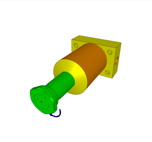 SWING CLAMP, D.A., 90? CW, CL. STROKE 7, SW. STROKE 7 mm, BLOCK TYPE, W/ OVERLOAD PROTECT., 500 bar