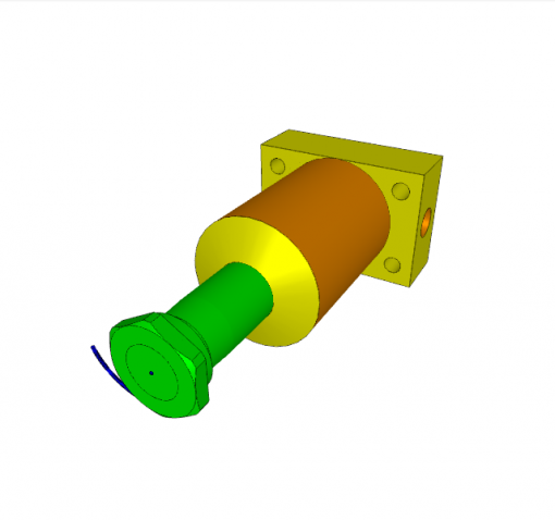 SWING CLAMP, D.A., 90? CCW, CL. STROKE 7, SW. STROKE 7 mm, BLOCK TYPE, W/ OVERLOAD PROTECT., 500 bar