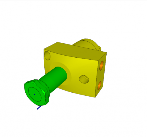 SWING CLAMP, D.A., 0?, CL. STROKE 7, SW. STROKE 7 mm, BLOCK TYPE, W/ OVERLOAD PROTECT., 500 bar