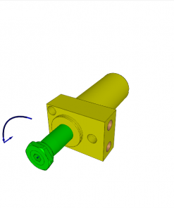 Swing Clamp, d.a., 90ﾰ CW,w/o SW. stroke, w/o switch rod, w/o MW, top flange, CL. stroke 12 mm, 350 bar