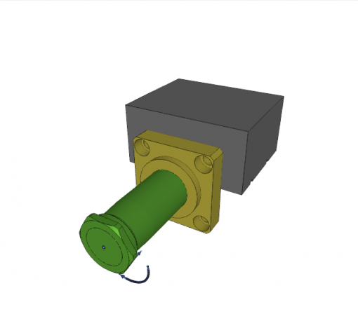 SWING CLAMP, D.A., 90ﾰ CW, MW, CL. STROKE 25, SW. STROKE 10 mm, TOP FLANGE, W/ OVERLOAD PROTECT., 500 bar