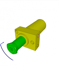 SWING CLAMP, D.A., 90? CW, W/O SW. STROKE, W/ SWITCH ROD, TOP FLANGE, CL. STROKE 16 mm, 350 bar