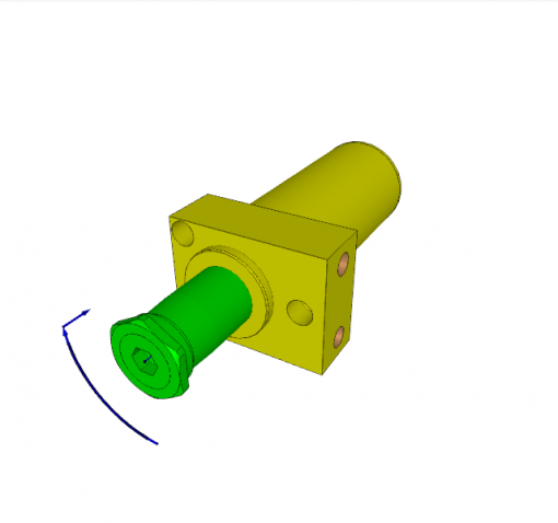 SWING CLAMP, D.A., 90? CW, W/O SW. STROKE, W/ SWITCH ROD, TOP FLANGE, CL. STROKE 16 mm, 350 bar