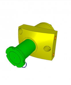SWING CLAMP, D.A., 90? CW, CL. STROKE 15, SW. STROKE 11 mm, BOTTOM FLANGE, W/ OVERLOAD PROTECT., 500 bar
