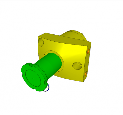 SWING CLAMP, D.A., 90? CW, CL. STROKE 15, SW. STROKE 11 mm, BOTTOM FLANGE, W/ OVERLOAD PROTECT., 500 bar