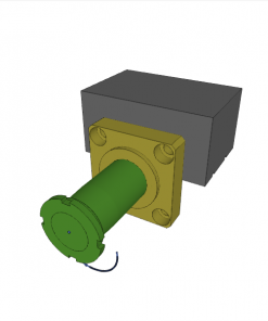 SWING CLAMP, D.A., 90? CW, CL. STROKE 25, SW. STROKE 11 mm, TOP FLANGE, W/ OVERLOAD PROTECT., 500 bar