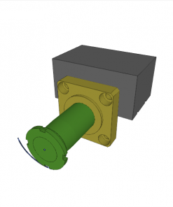 SWING CLAMP, D.A., 90? CCW, CL. STROKE 25, SW. STROKE 11 mm, TOP FLANGE, W/ OVERLOAD PROTECT., 500 bar