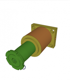 SWING CLAMP, D.A., 90? CW, CL. STROKE 50, SW. STROKE 12 mm, BOTTOM FLANGE, W/ OVERLOAD PROTECT., 500 bar