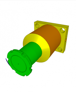 SWING CLAMP, D.A., 90? CCW, CL. STROKE 11, SW. STROKE 9 mm, BLOCK TYPE, W/ OVERLOAD PROTECT., 500 bar