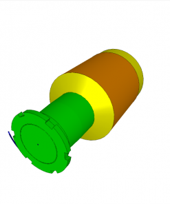 SWING CLAMP, D.A., 45? CCW, CL. STROKE 20, SW. STROKE 18 mm, REINFORCED SW. MECHANISM, W/ SWITCH ROD, W/O METALLIC WIPER, 500 bar