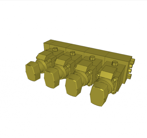Aluminum jaw stock extrusion, flippable, 1.0 in. x 1.71 in. x 31.0 in.