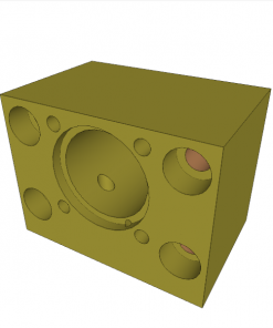 MOUNTING BODY FOR (1803-1X0), FOR COMPACT CLAMP SIZE 3, CONNECTIONS: 2 x G1/8, 1 x M5