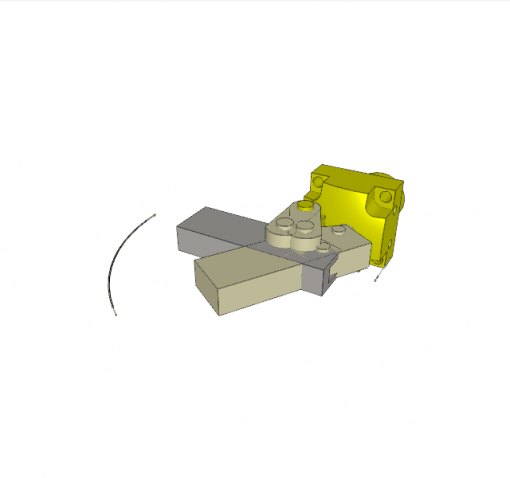 LONG CL. LEVER(BLANK) FOR 1801-X3XX 19 x 43 x 69 mm