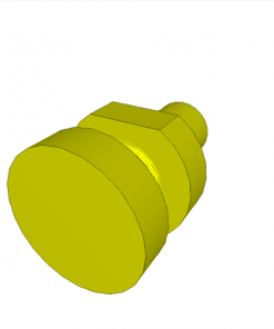 SWIVEL CONTACT BOLT, FLAT FACE, M10 x 18 mm