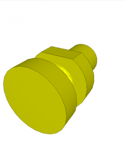 SWIVEL CONTACT BOLT, SERRATED FACE, M12 x 18 mm, 25 kN Max., FOR CYLINDER ? 32/40