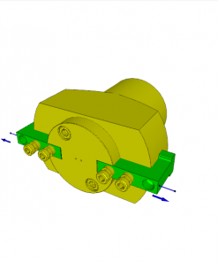 Concentric clamping element, D.A., 3-point interior clamping, Max. cl. force total approx. 5 kN, Max. cl. force per jaw approx. 1.67 kN, 10 mm stroke, centring repeatability of 0.02 mm, Max. 250 bar