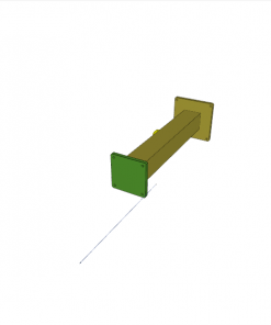 LIFTING MOD. BASIC, 600 mm STROKE, 1000 N, W/ FOOT LEVER, 97 x 97 x 820 mm LONG