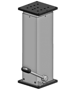 LIFTING MOD. SOLID, MANUAL-HYDRAULIC VERSION OPERATION W/ FOOT PEDAL, Max. LIFTING FORCE 6,000 N, Max. BENDING TORQUE 1,000 Nm, Max. STROKE 300 mm