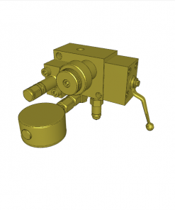 COUPLING UNIT, COMPLETE, FOR D.A. CYLINDERS, NOMINAL VOLUME 75 cmﾳ, GAS-PRELOAD PRESSURE 100 bar, Max. 500 bar
