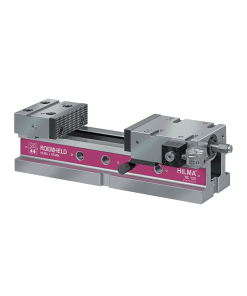 NC 100 vise w/ lb gauge, hyd./mech. w/ set of 4 clamping claws, precision workpiece stop, tool steel master jaw set 4.2 in., soft jaw aluminum flippable smartstopped 1 in. x 1.71 in. x 4.5 in.
