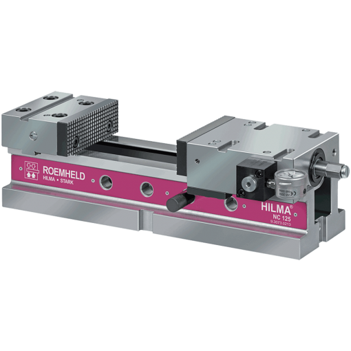 NC 160 VISE, HYD./MECH.,W/ SET OF 4 CLAMPING CLAWS, PRECISION WORKPIECE STOP, TOOL STEEL MASTER JAW SET 6.0 in., SOFT JAW ALUMINUM FLIPPABLE SMARTSTOPPED 1 in. x 1.71 in. x 6.0 in.